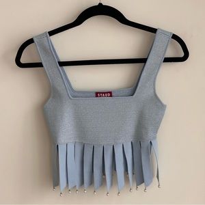 STAUD Pearl top worn once